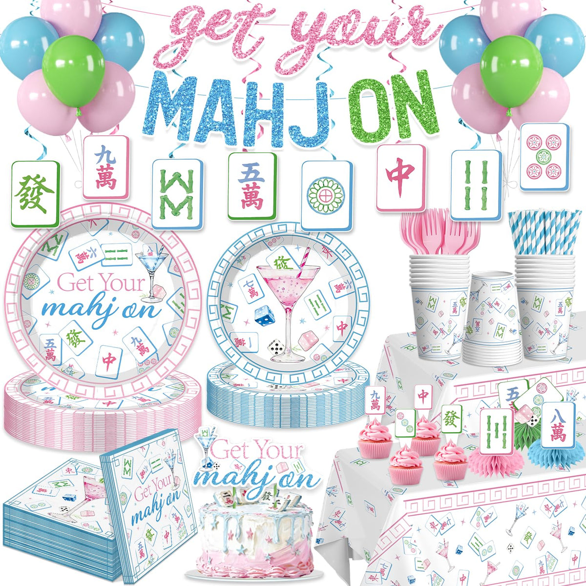 Wellspar Mahjong banner anchors the pastel party theme and sets the mood