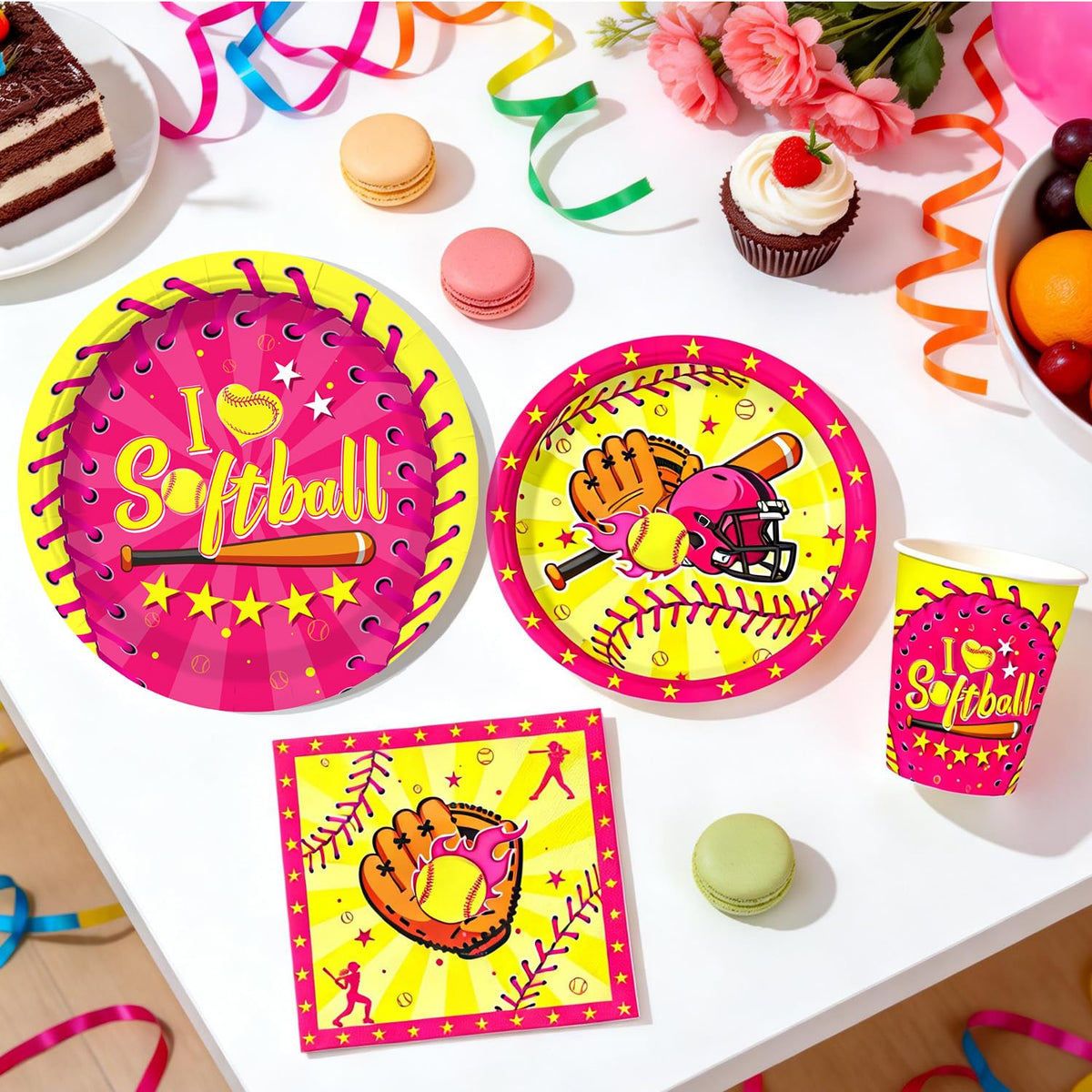 Wellspar softball cupcake toppers dress desserts with team-themed charm.