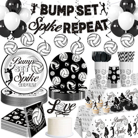 Wellspar volleyball cake topper adds a sporty focal point to the party centerpiece