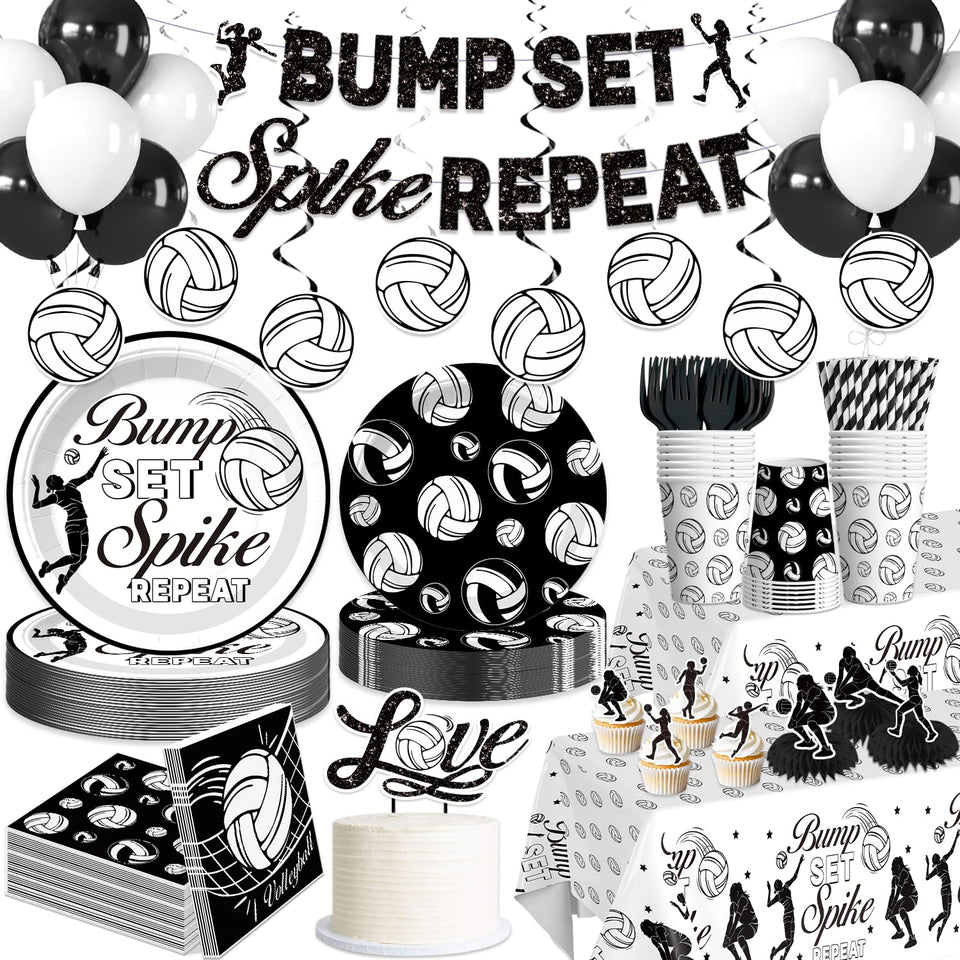 Wellspar volleyball cake topper adds a sporty focal point to the party centerpiece