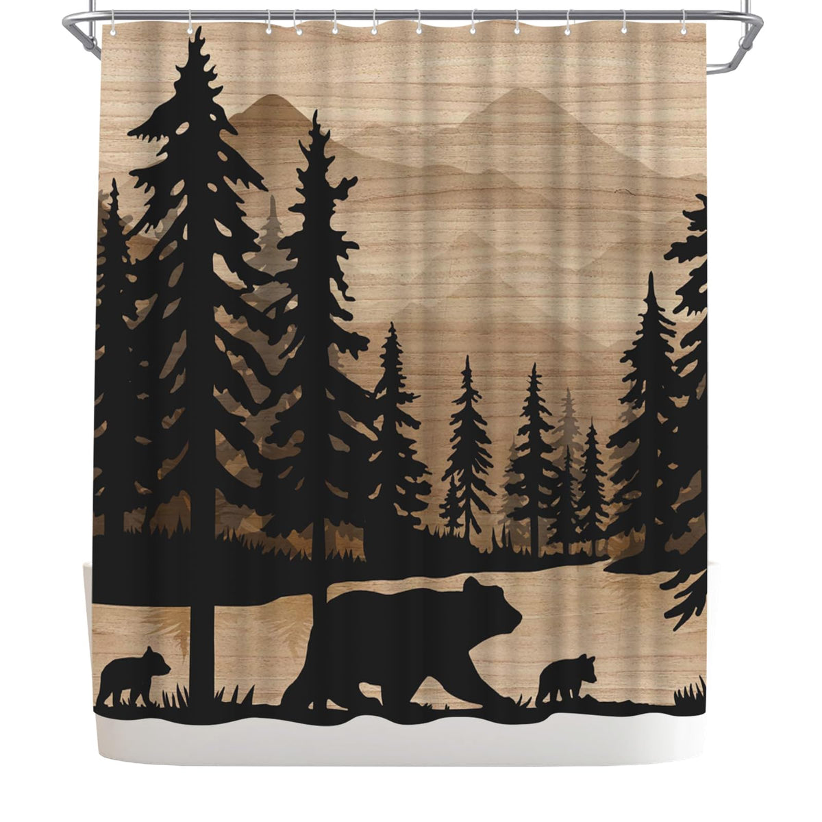 WELMECO shower curtain includes hooks for easy setup and organization