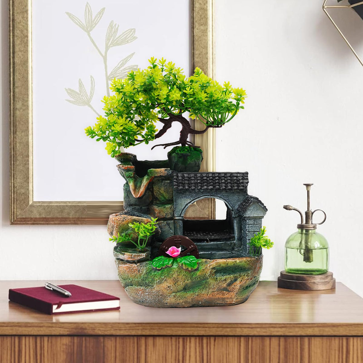 WEMAKMAK compact fountain doubles as a desk humidifier and decor.
