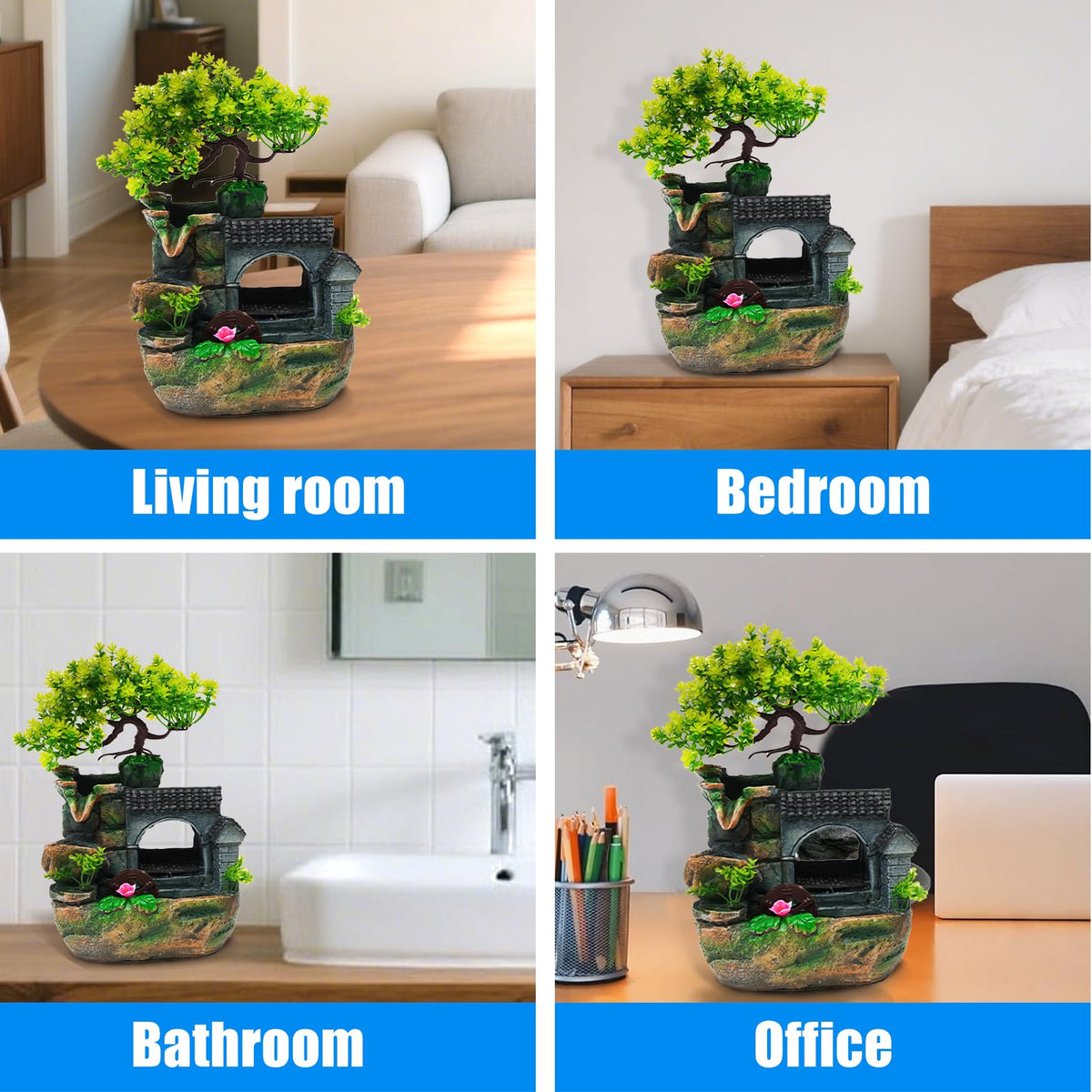 WEMAKMAK faux bonsai tree adds natural charm to any workspace.