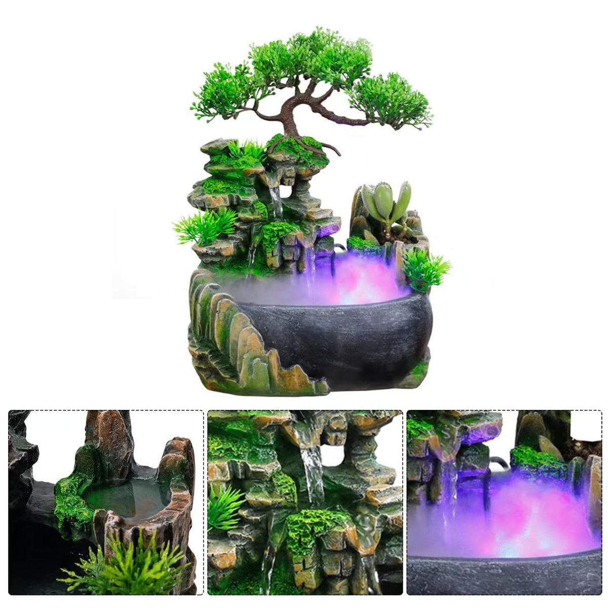 WEMAKMAK nature-inspired rockery creates a soothing desk or shelf display.