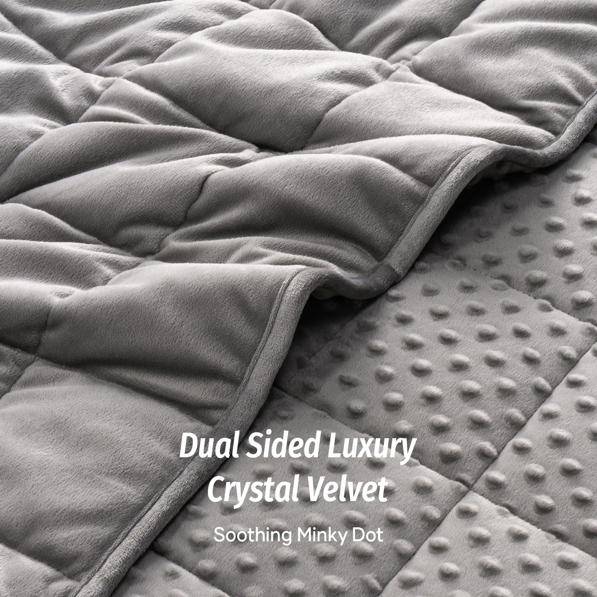 Close-up of crystal velvet cover from Wemore showing softness
