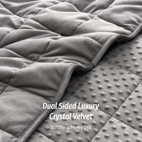 Close-up of crystal velvet cover from Wemore showing softness