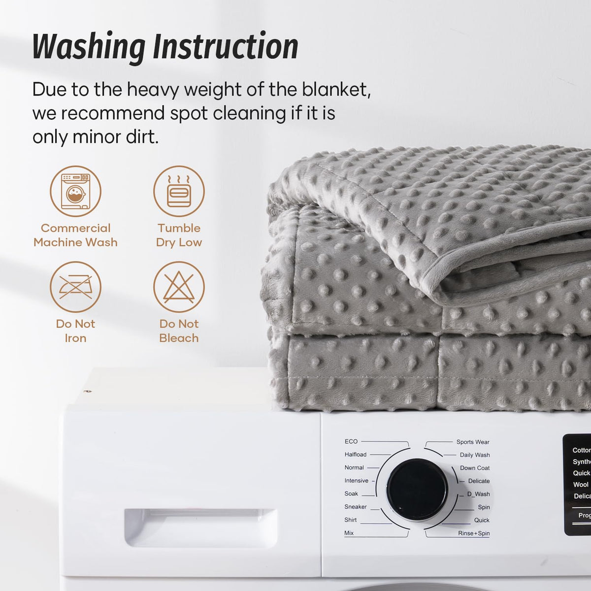 Machine-washable and durable Wemore blanket for daily use