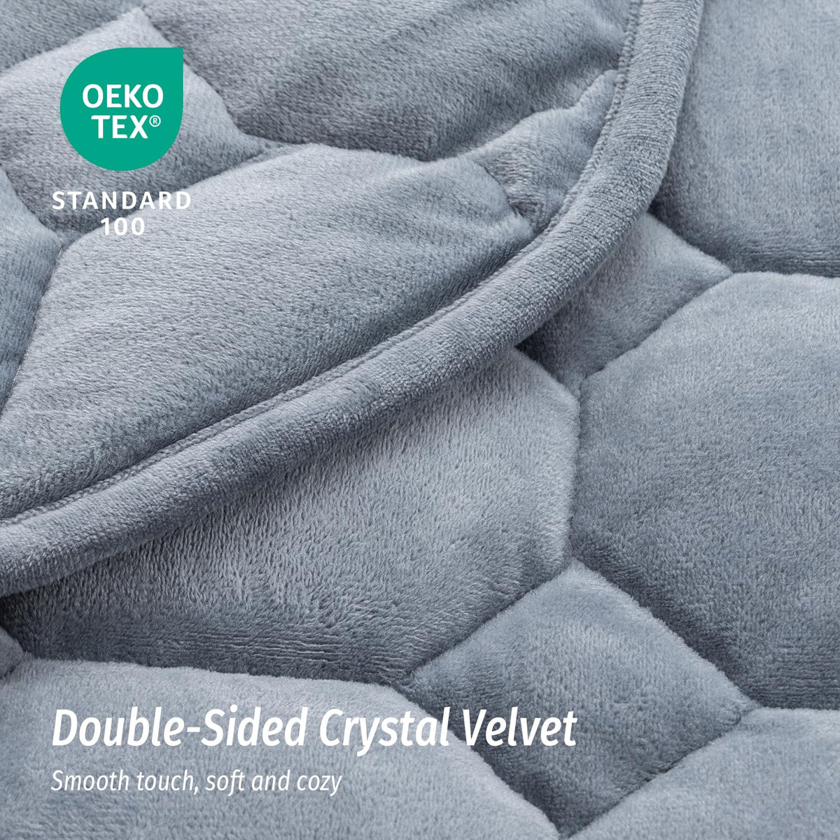 Wemore weighted lap blanket ready for airplane use during flight