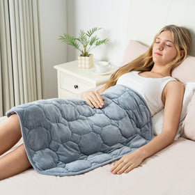 Wemore weighted lap blanket close-up of plush velvet cover for cozy comfort