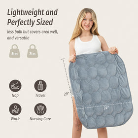 Wemore weighted lap blanket rolled for travel portability