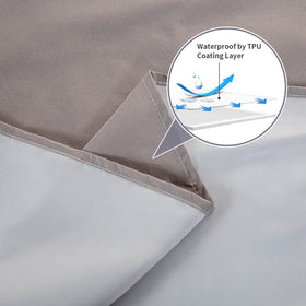 Close-up of WenBags flat sheet on bed showing durable TPU layer