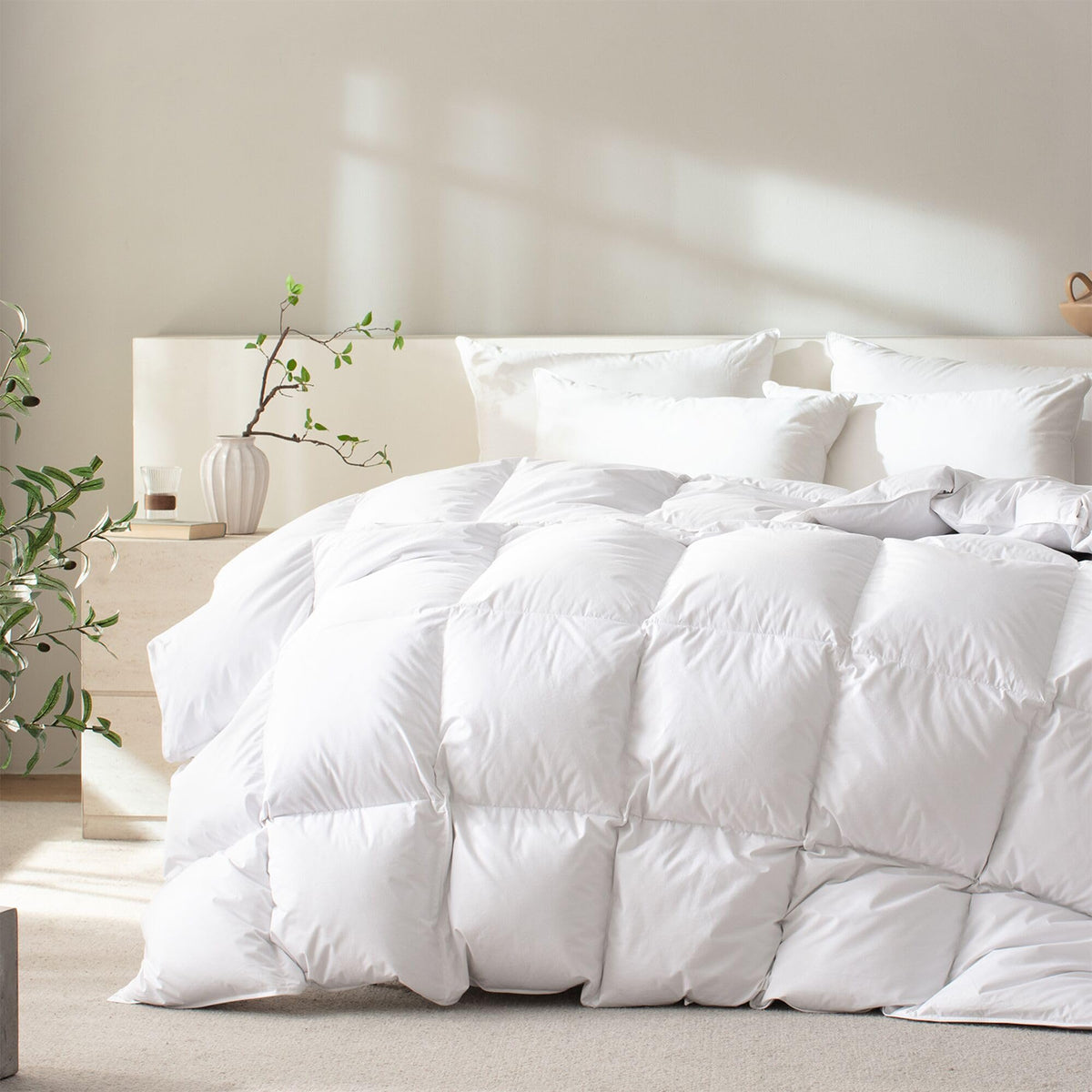WENERSI Hungarian down comforter cover texture highlighting soft organic cotton
