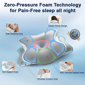 WENGTY Side Back Stomach Sleepers Pillow supports multiple positions.