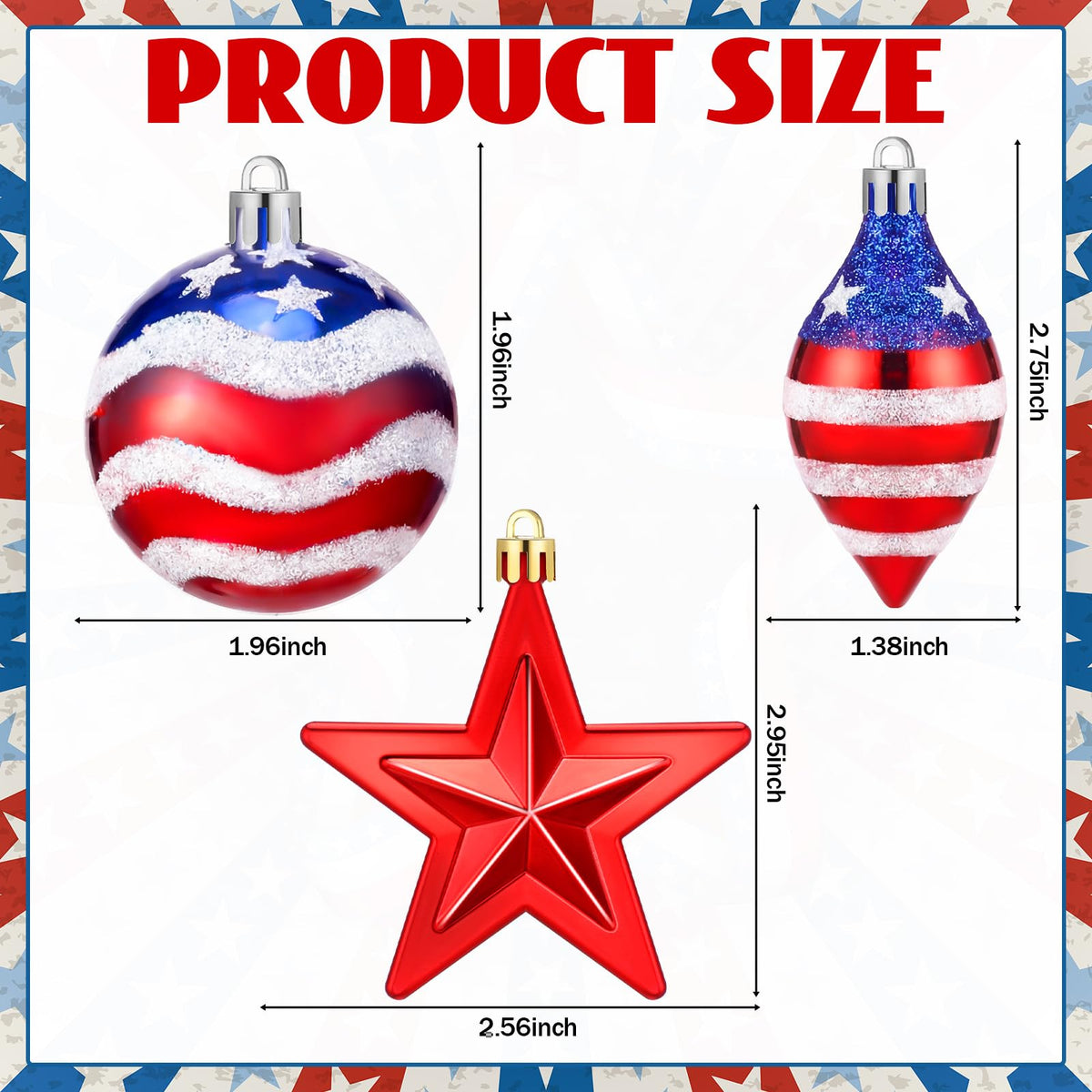 Wenqik 4th of July star ornament in matte blue adds subtle patriotic flair.
