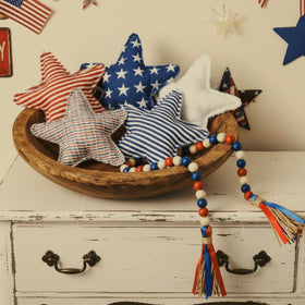 Wenqik 6-pcs 250th anniversary stars for a cohesive patriotic table setting