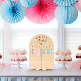 Wenqik compact gender reveal board fits baby shower decor