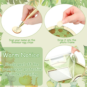 Wenqik dinosaur baby shower guest book alternative invites notes