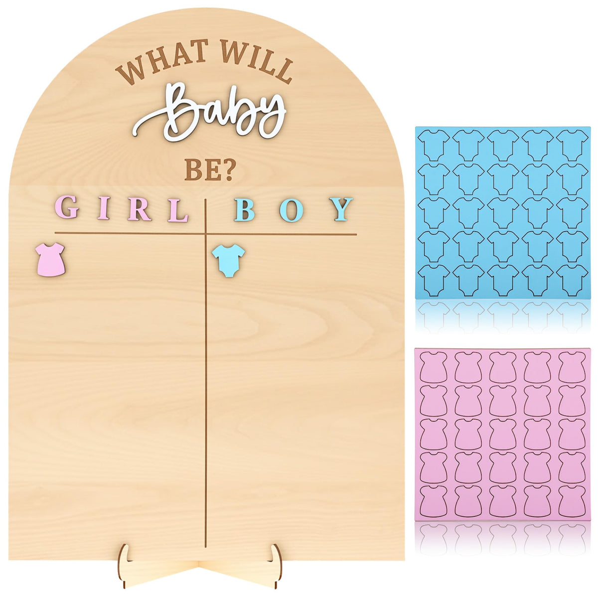 Wenqik gender reveal board with stand, a centerpiece for your celebration