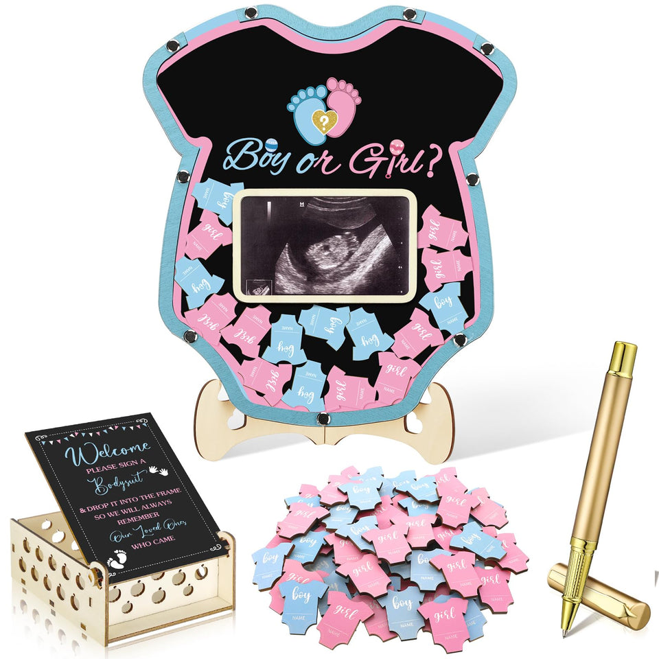 Wenqik gender reveal picture frame with stand for memories