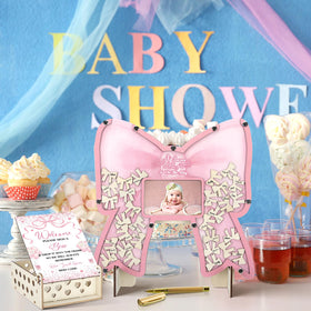 Wenqik pink bow theme details adding charm to celebration decor
