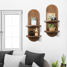 Wenqik solid wood floating shelves built for durability and smooth edges