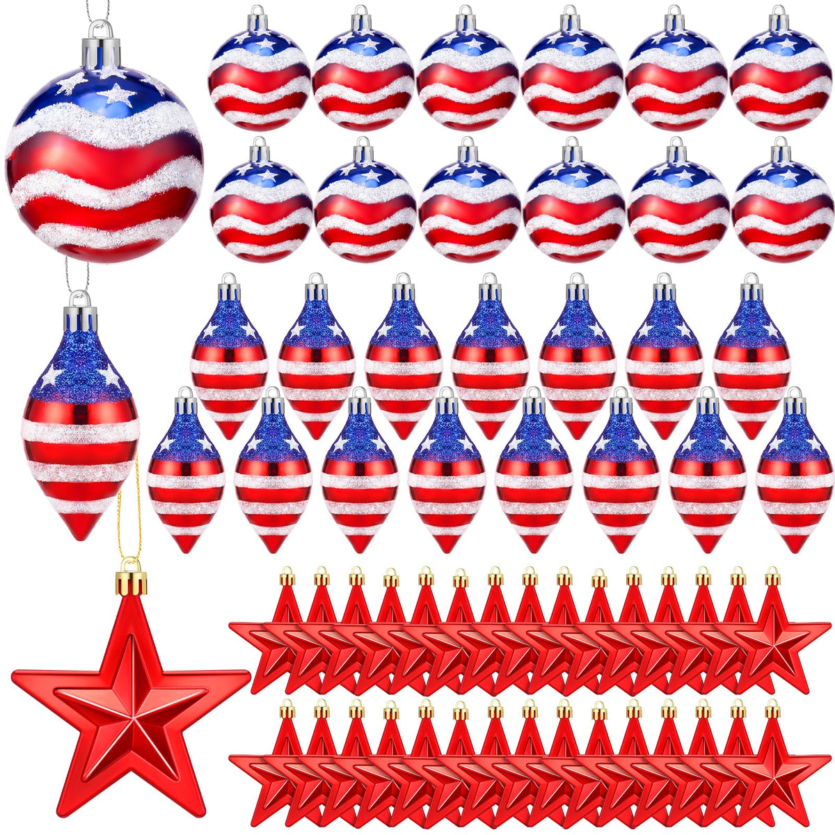 Wenqik USA-themed star ornament for versatile patriotic decorating.