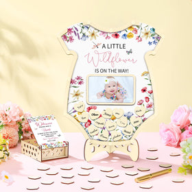 Wenqik wooden box with wildflower design for keepsake storage