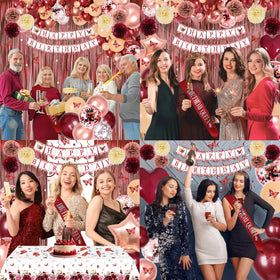 WEQTWL 18-inch foil balloons with pentagram accent for glam