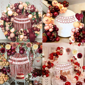 WEQTWL fringe curtain and pompoms create a 3D backdrop glow