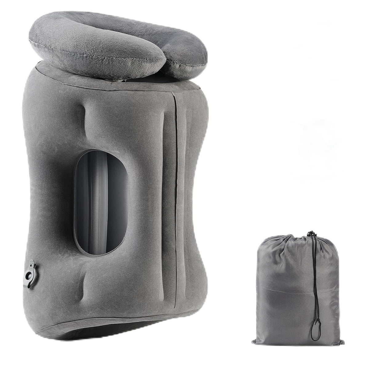 Werfeito 2in1 magnetic travel pillow providing neck support for comfortable flights.