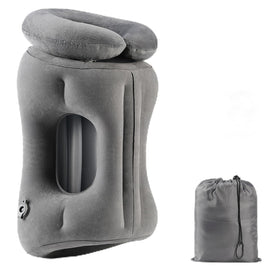 Werfeito 2in1 magnetic travel pillow providing neck support for comfortable flights.