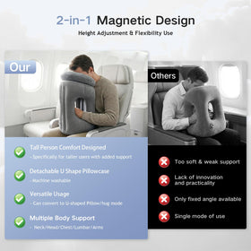 Werfeito hugging body pillow mode offers cozy rest during journeys.