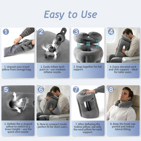 Werfeito plane pillow supports shoulders and reduces tension on long trips.