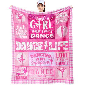 Weropther dance blanket with ballet silhouettes for cozy at home warmth.