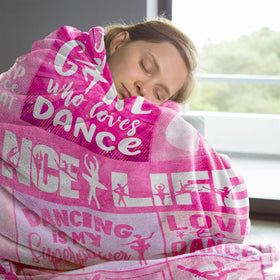 Weropther gift for girls: ballet-themed blanket for backstage or bedroom.
