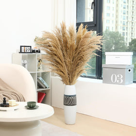 Wertuirk pampas grass floor vase decor enhances rustic farmhouse style