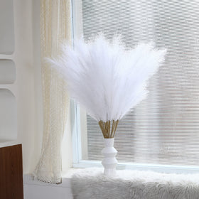 Wertuirk artisan pampas grass stems, soft silk, bendable for vase fit.