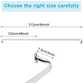 Wesiti curved-end curtain rod design guiding drapes for better privacy.
