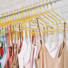 Wesiti slim-profile hanger maximizes closet space for jeans and jackets