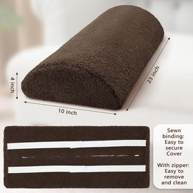 Wesiti recliner foot pillow sherpa cover closeup shows plush texture