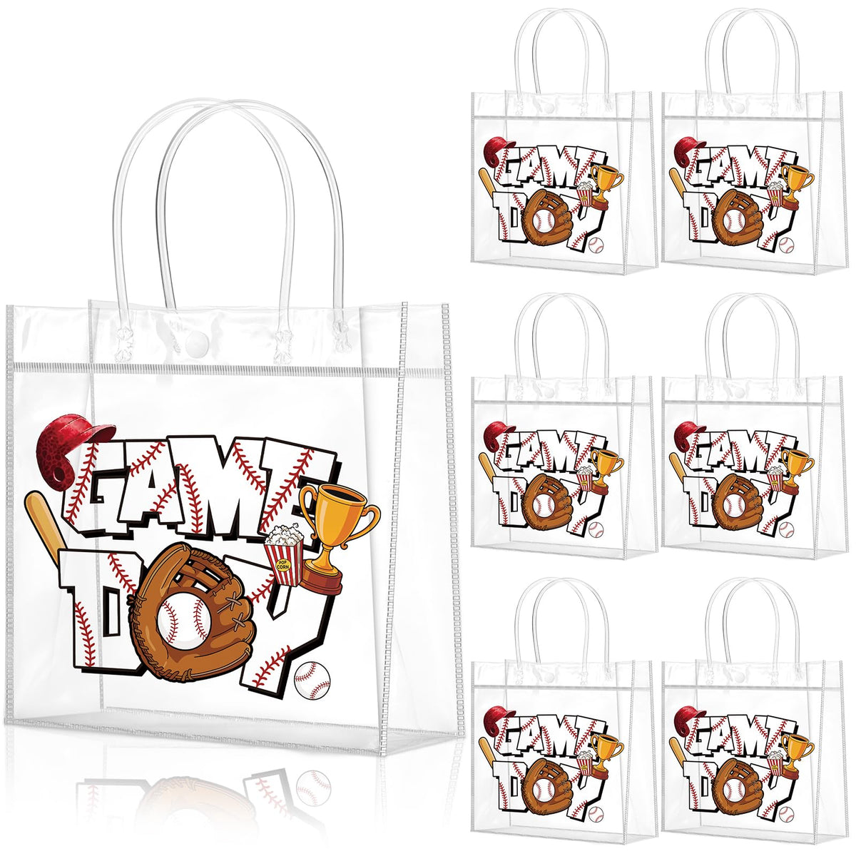 Wesnoy baseball gift bags 20-pack with handles for party favors.