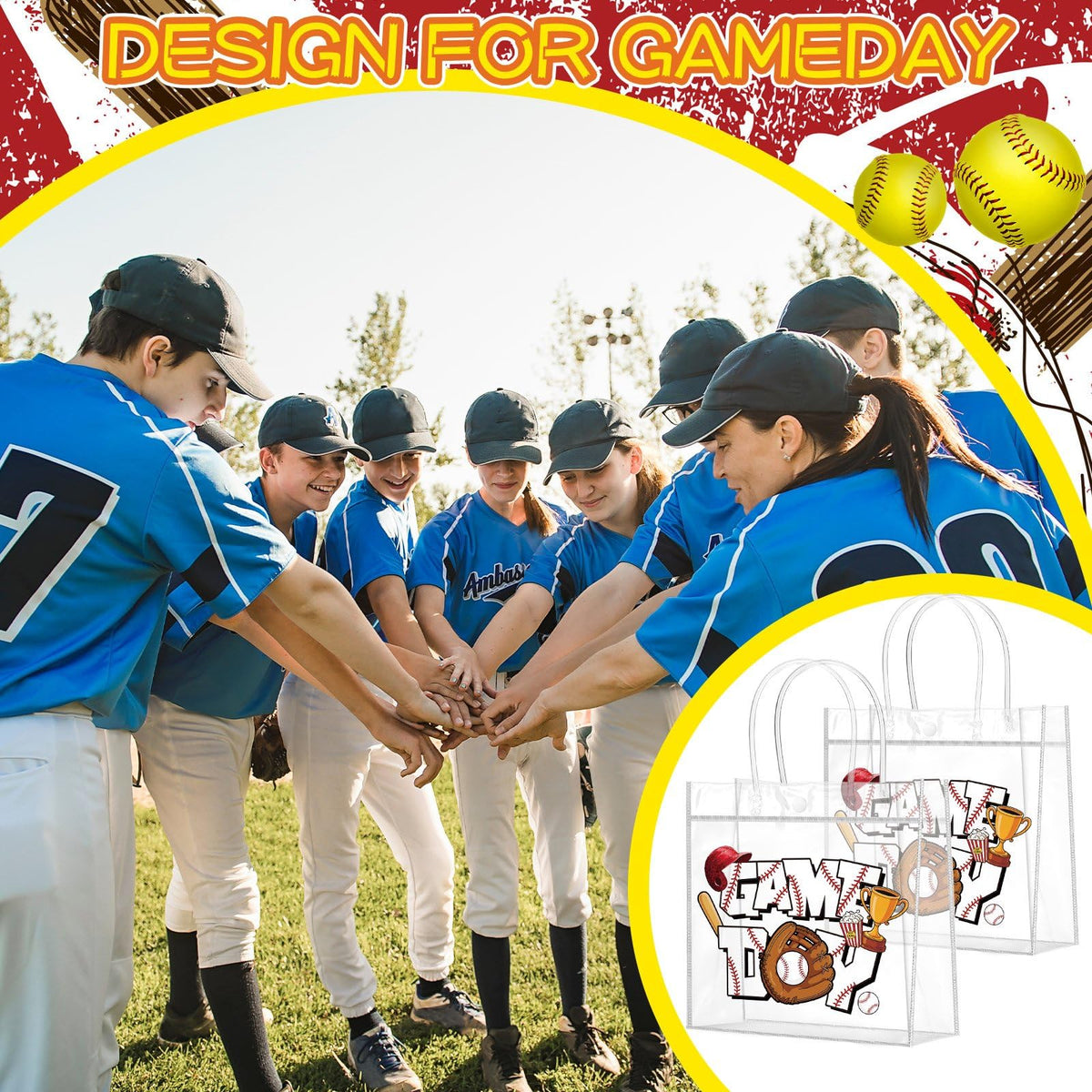 Wesnoy baseball gift bags suit school events and celebrations.