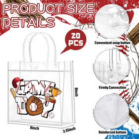 Wesnoy reusable baseball gift bags with smooth wipe-clean surface.