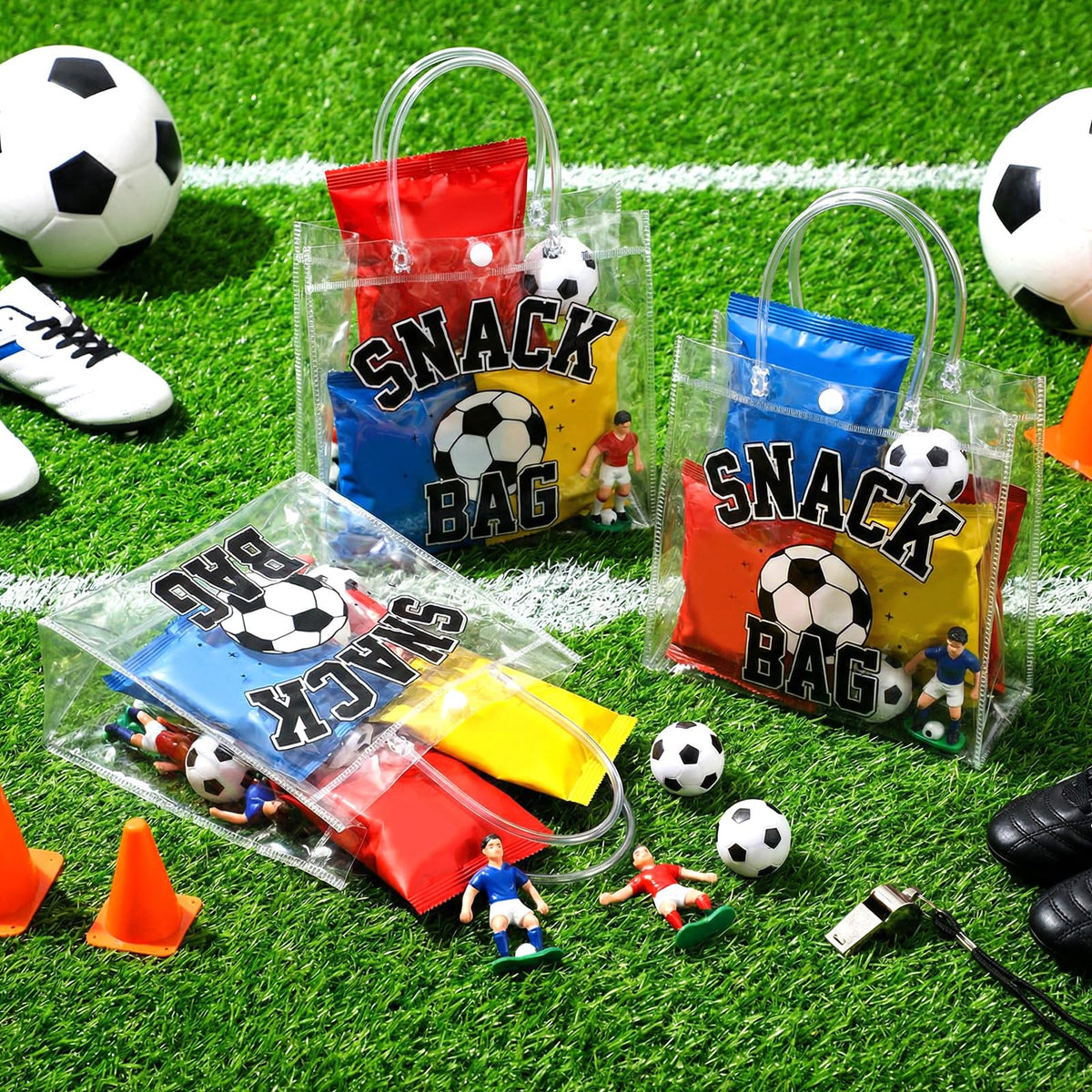 Wesnoy reusable soccer party bags with flat bottom for capacity