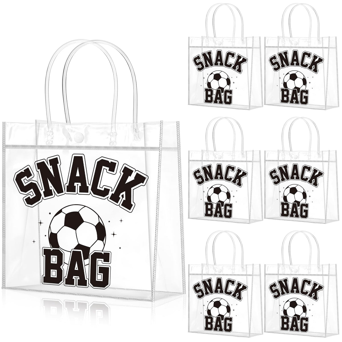Wesnoy soccer snack bags with handles for easy party favors