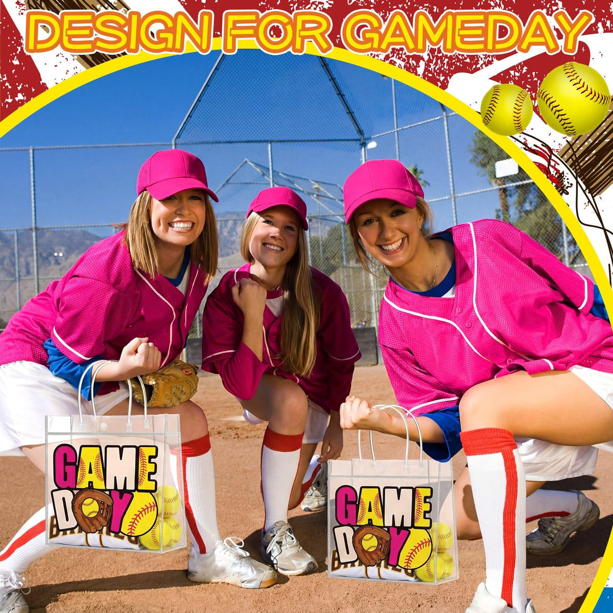 Wesnoy softball bags suitable for birthdays, fundraisers and events.
