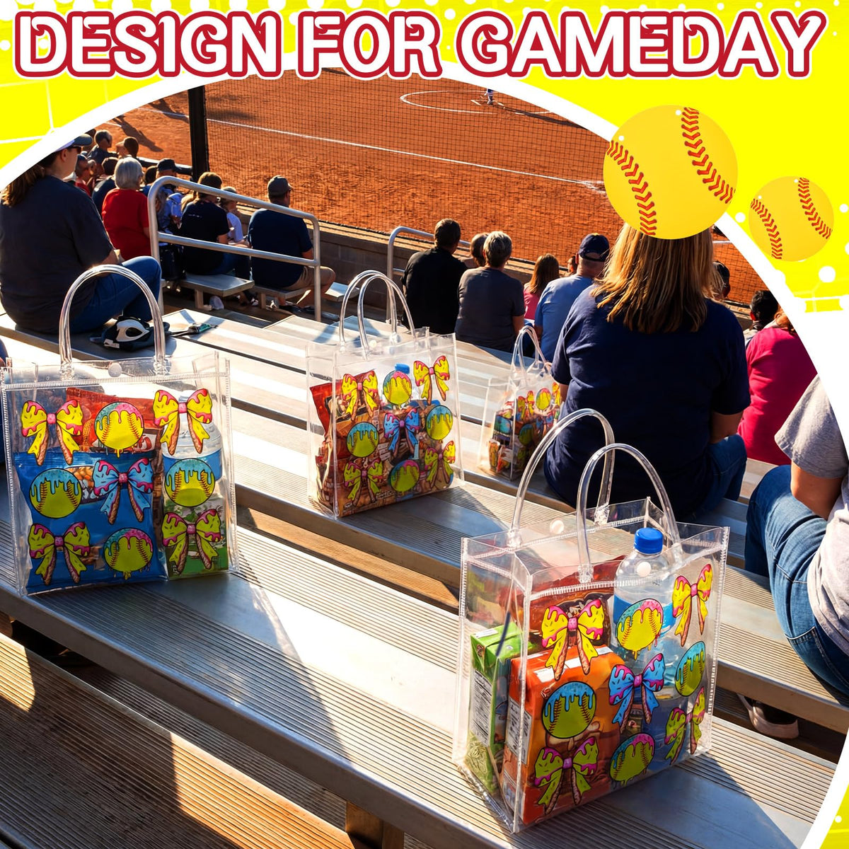 Wesnoy softball goodie bag reusable material, durable for outdoor events and giveaways.