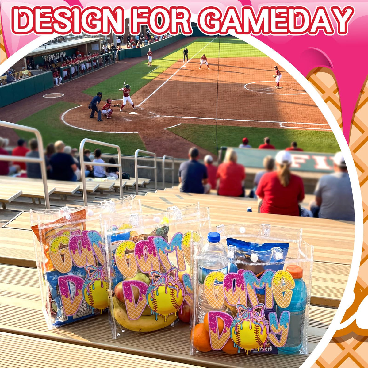 Wesnoy softball goodie bags with transparent handles stay sturdy during outdoor parties.