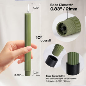 West Ivory compatible with standard taper holders for versatile decor.