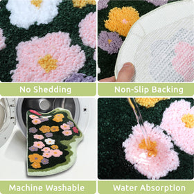 Westaden Moss Leaf Rug washable design for easy cleaning
